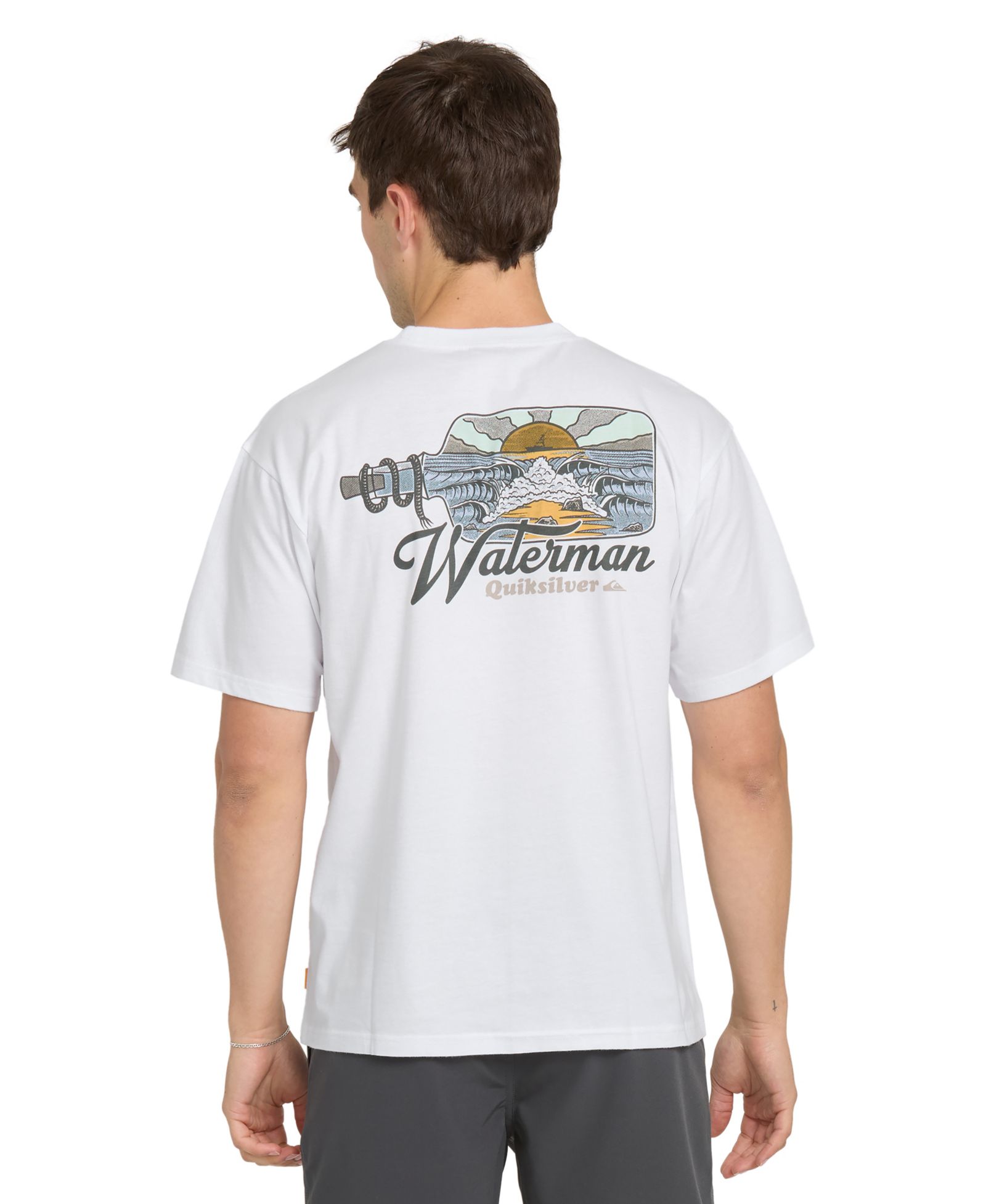 Quiksilver Waterman Men's Short-Sleeve Bottle Life T-shirt