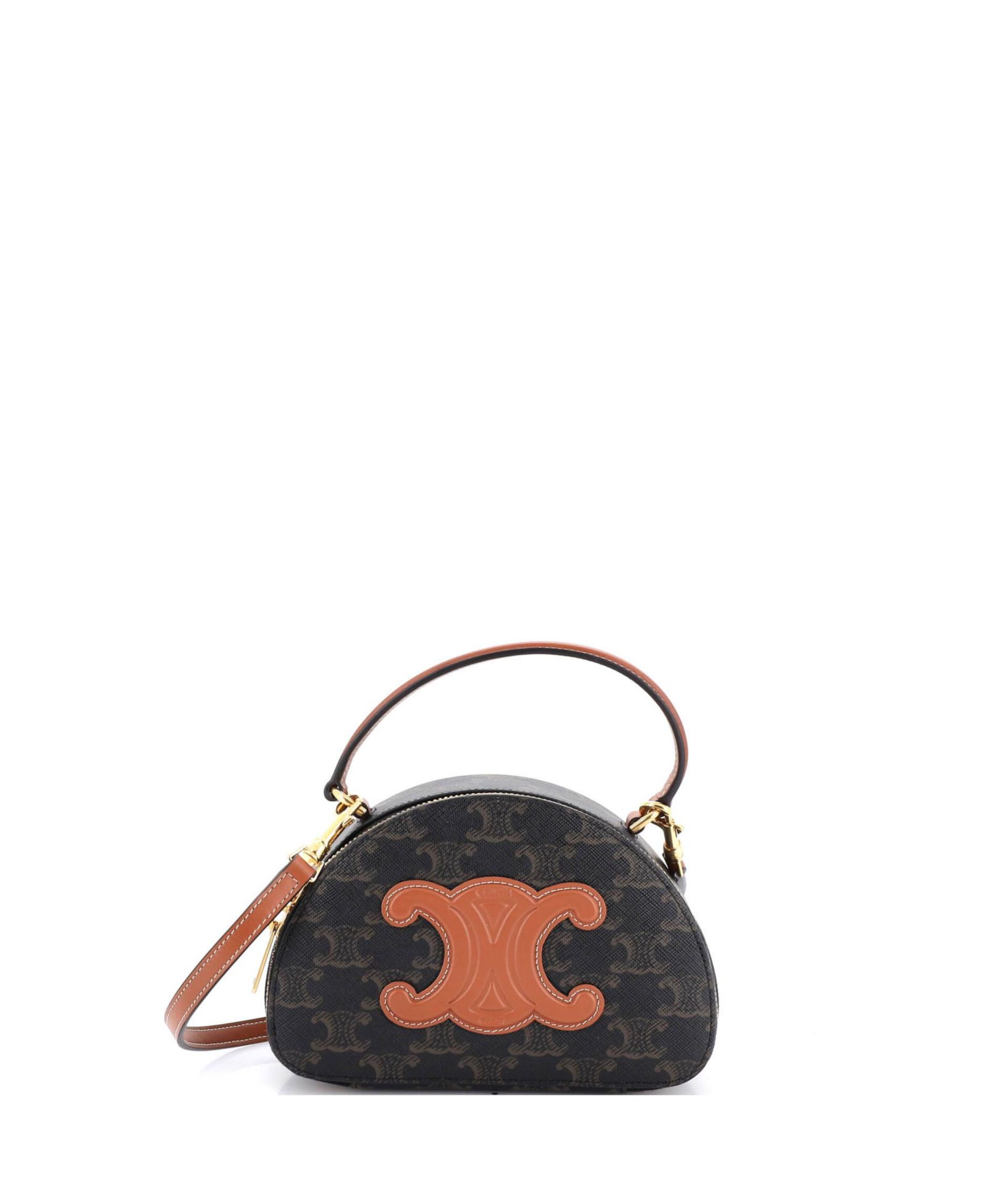 Pre-Owned Celine сумка Messenger Half Moon Case Triomphe из покрытия Canvas с кожаной отделкой
