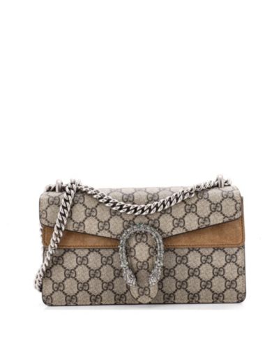 Сумка Gucci Small Dionysus GG Coated Canvas с кристаллами