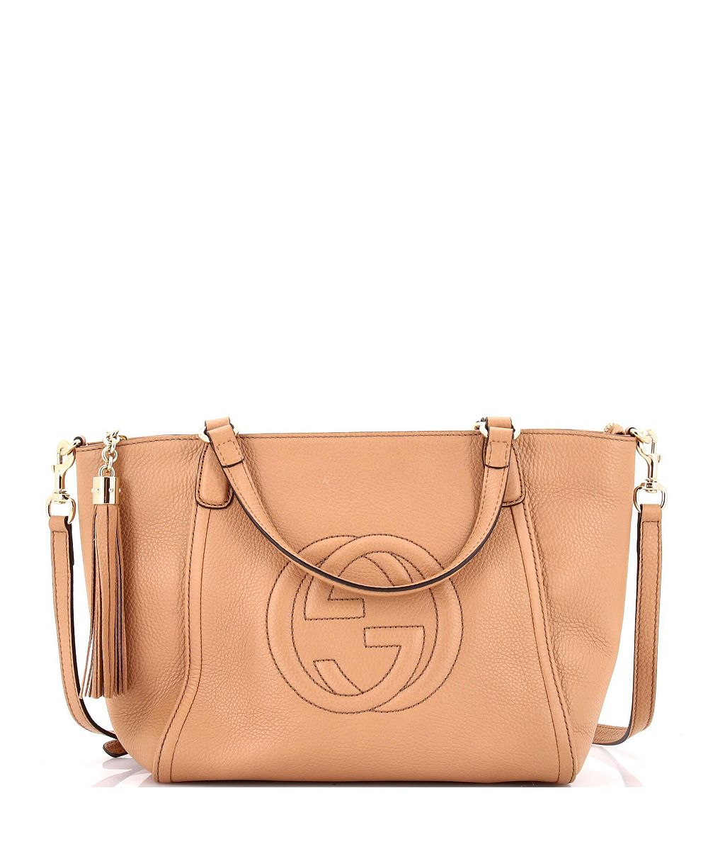 Б/у маленькая сумка Gucci Soho с отстегивающейся ручкой из кожи