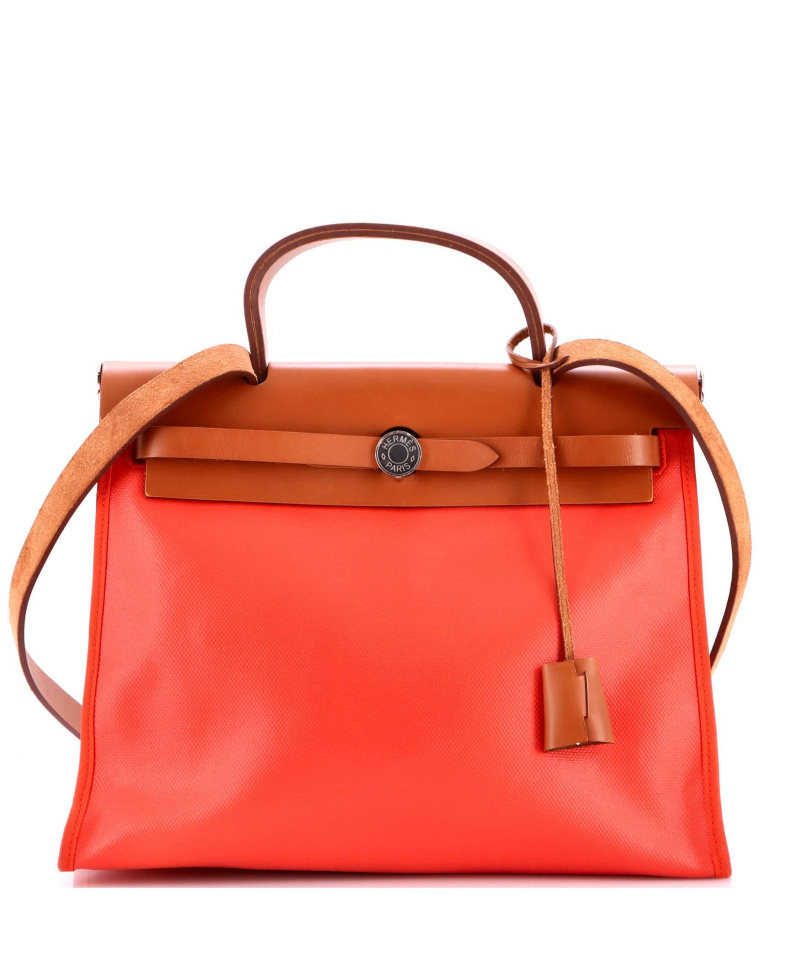 Сумка HERMES 31 Herbag Zip Berline Vache Canvas и кожа