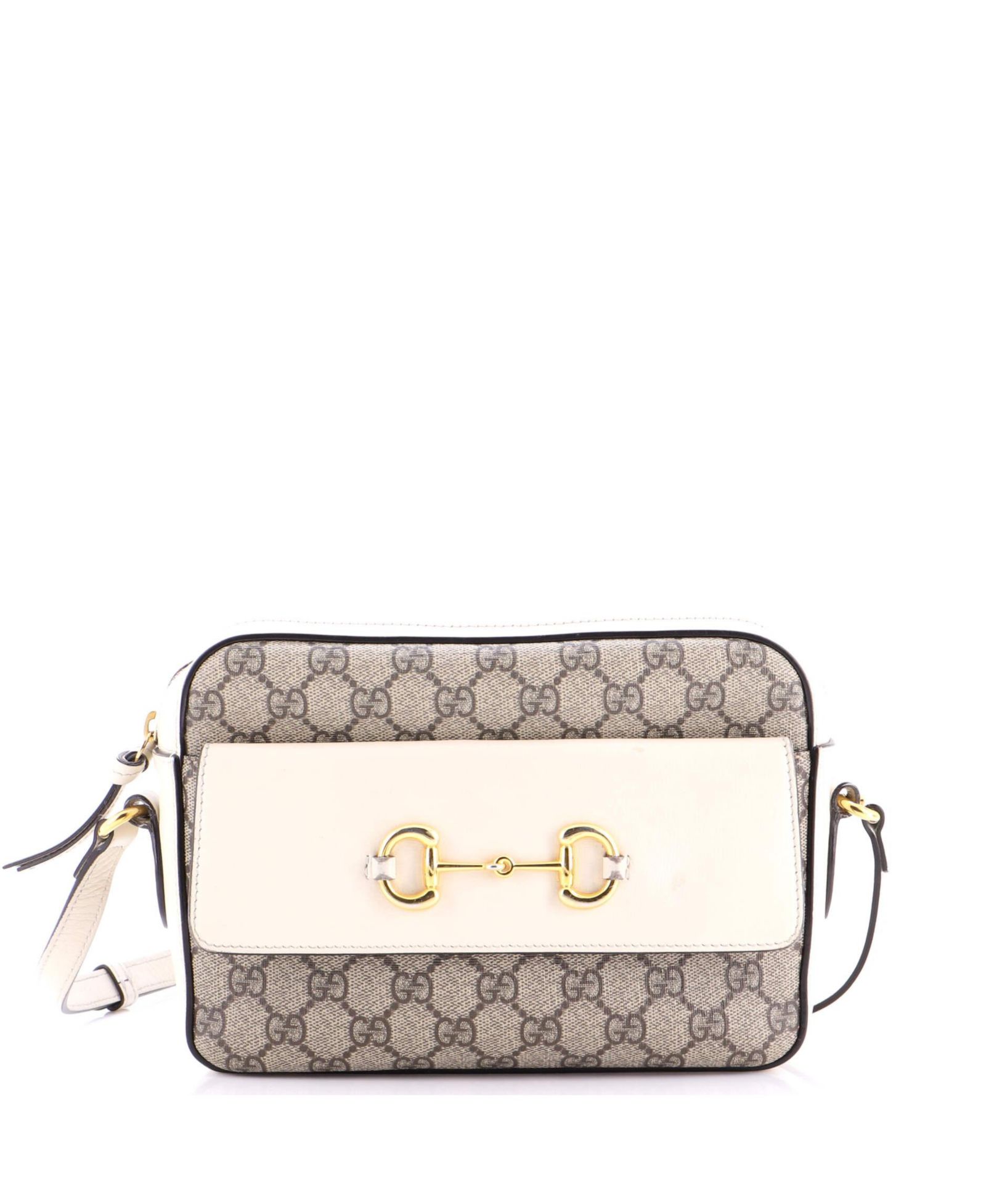 Подержанная сумка-камера Gucci Small Horsebit 1955 из канваса и кожи