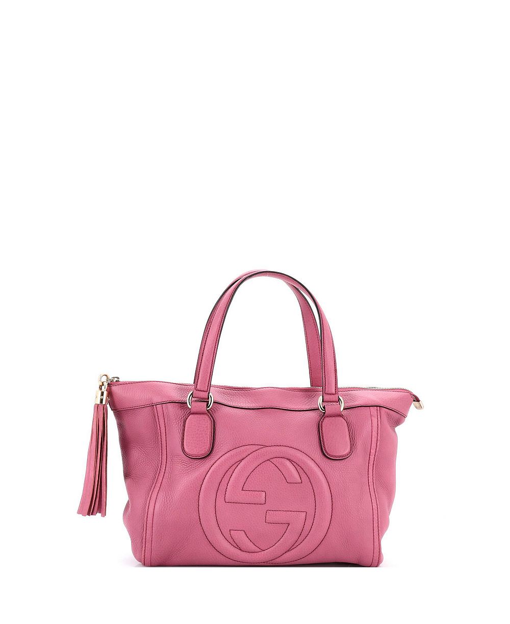 Б/у маленькая сумка-тоут Gucci Soho Zip с молнией из кожи