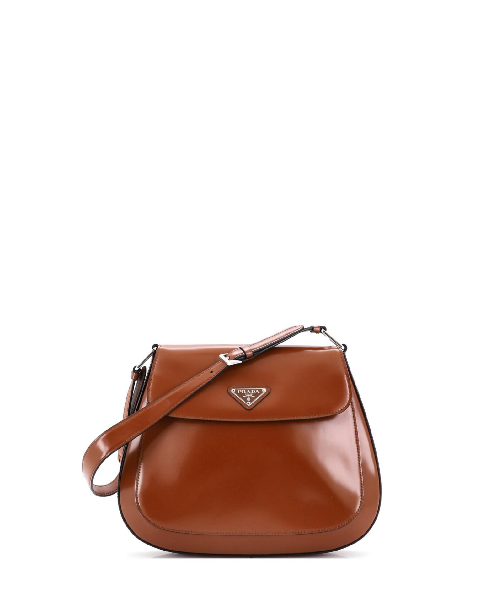Сумка через плечо Pre-Owned Prada Large Cleo Flap из кожи Spazzolato