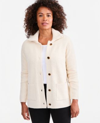 Style & Co Women's Boucle Button-Front Cardigan, Macy's Exclusive