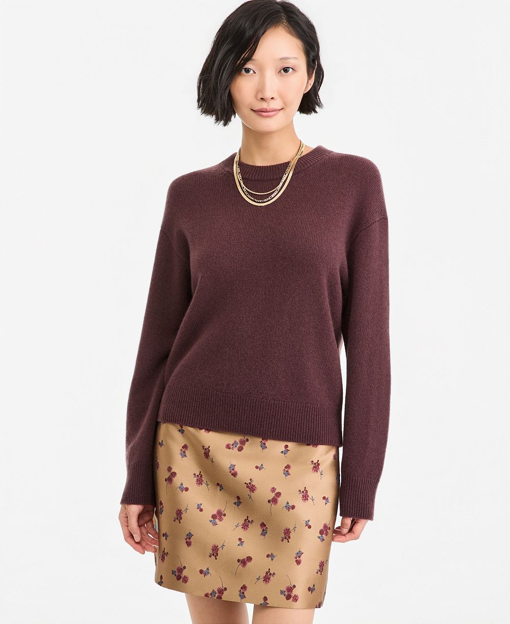 On 34th Women's 100% Cashmere Crewneck Relaxed-Fit Sweater, Macy's Exclusive