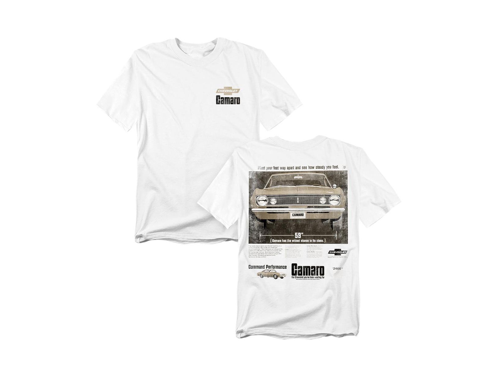 Corvette Men's Chevrolet Camaro Ad Front Back T-Shirt