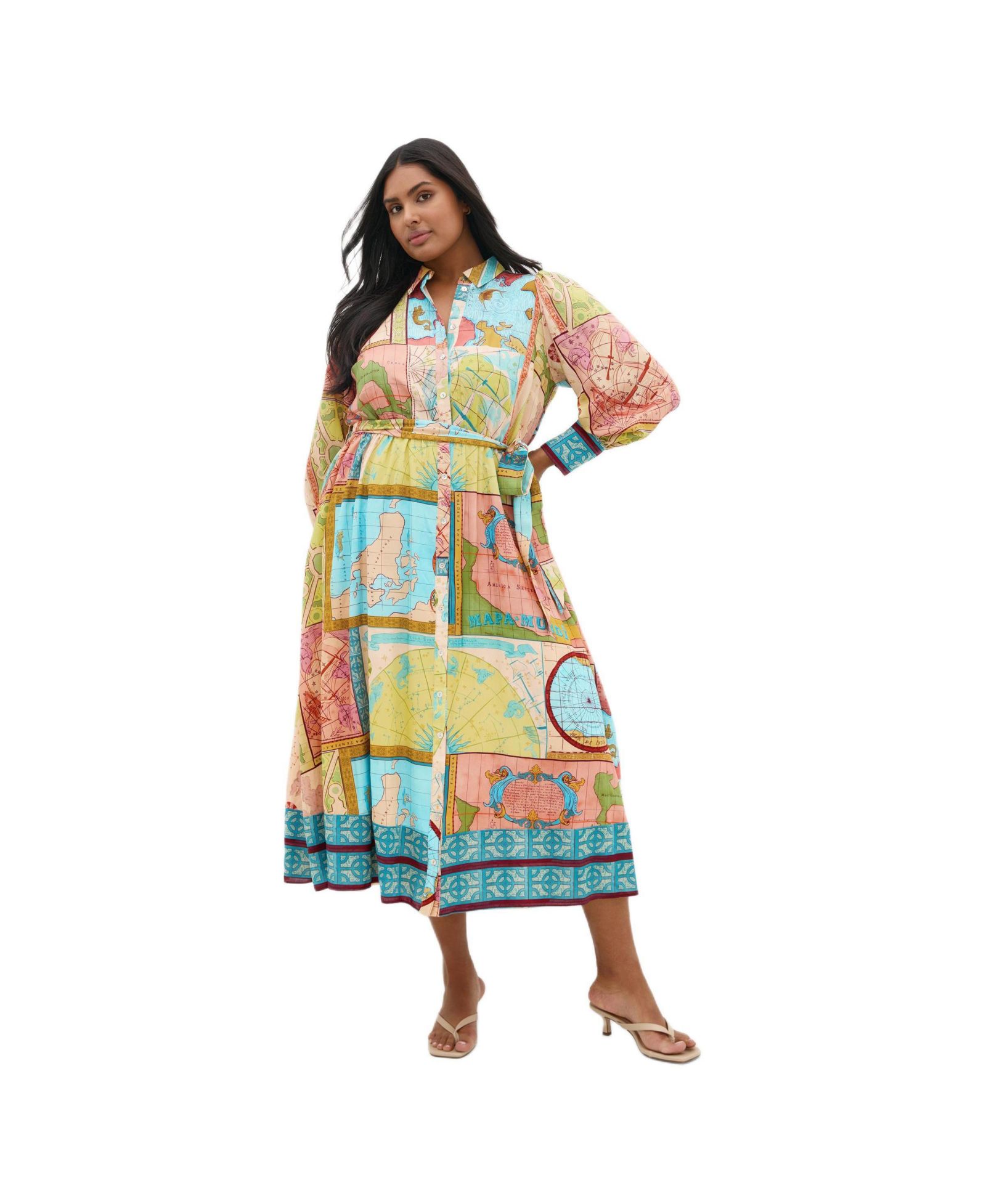 CITY CHIC Женское платье Maxi Paulo Print