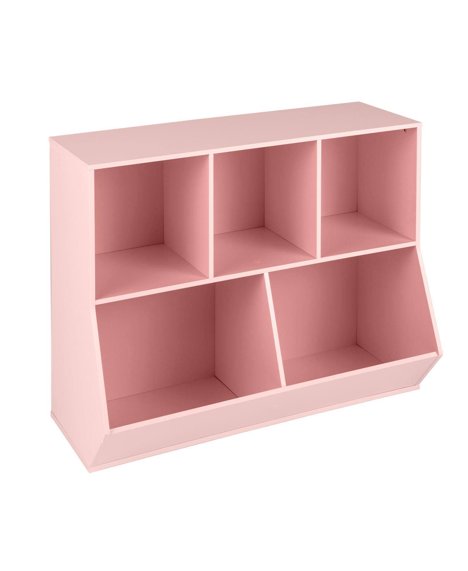SUGIFT 5 Cube Wooden Kids Toy Storage Organizer с Anti Tipping Kit