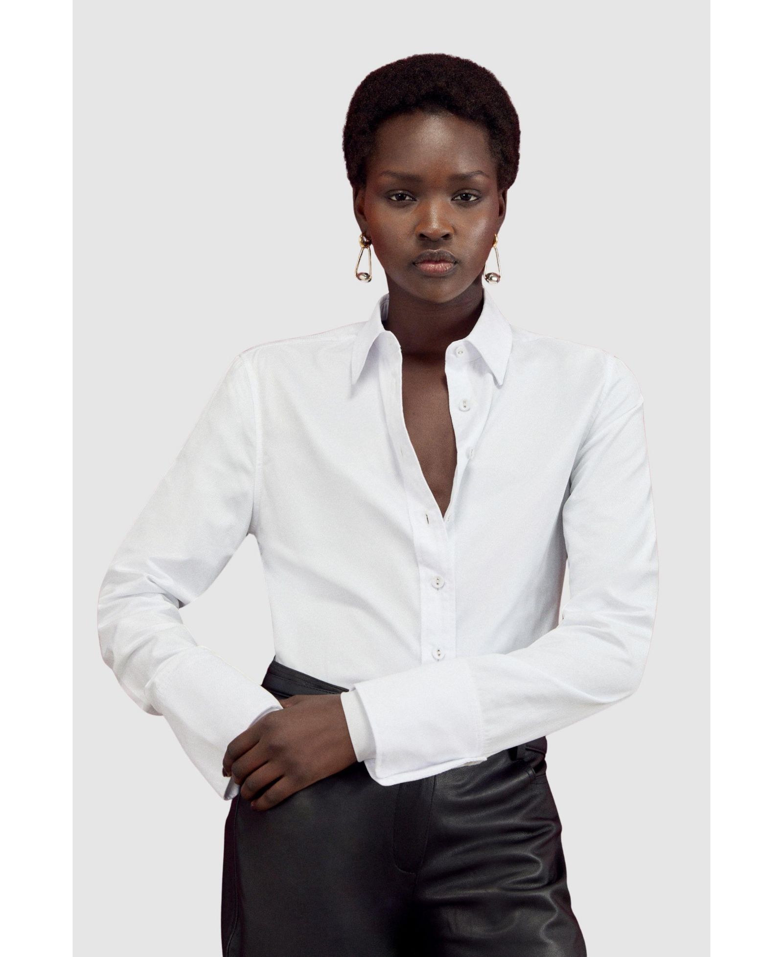 Karen Millen Women's Cotton Woven Buttoned Shirt