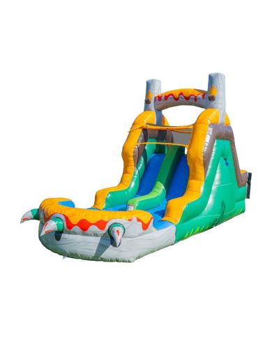 Надувной водный аттракцион HeroKiddo T-Rex Adventure с бассейном, коммерческий класс