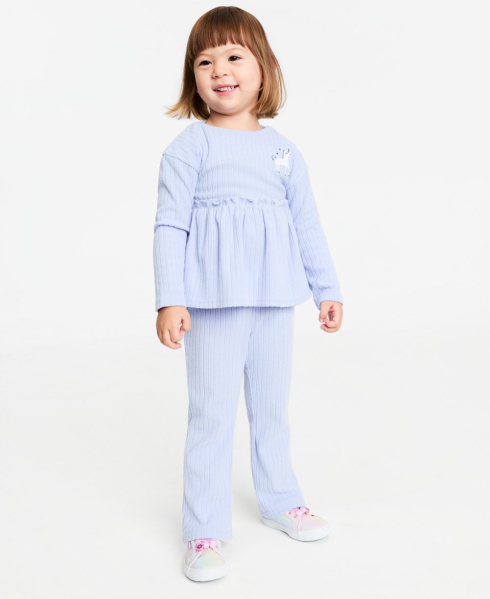 Детский комплект из 2 предметов Epic Threads Brushed Rib Top & Pants для девочек 12M-5T