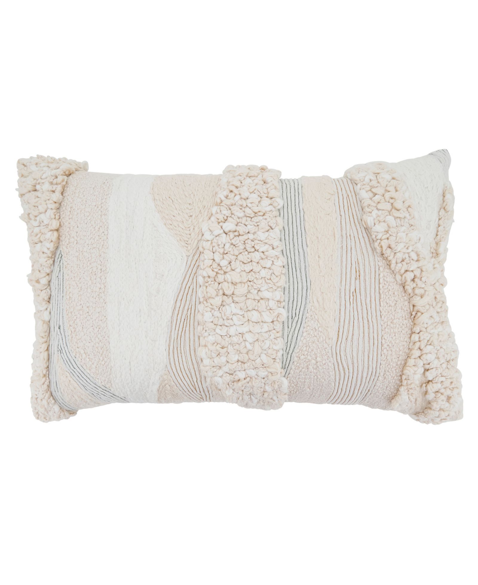 Saro Lifestyle Embroidered Stripe Decorative Pillow, 14" x 22"