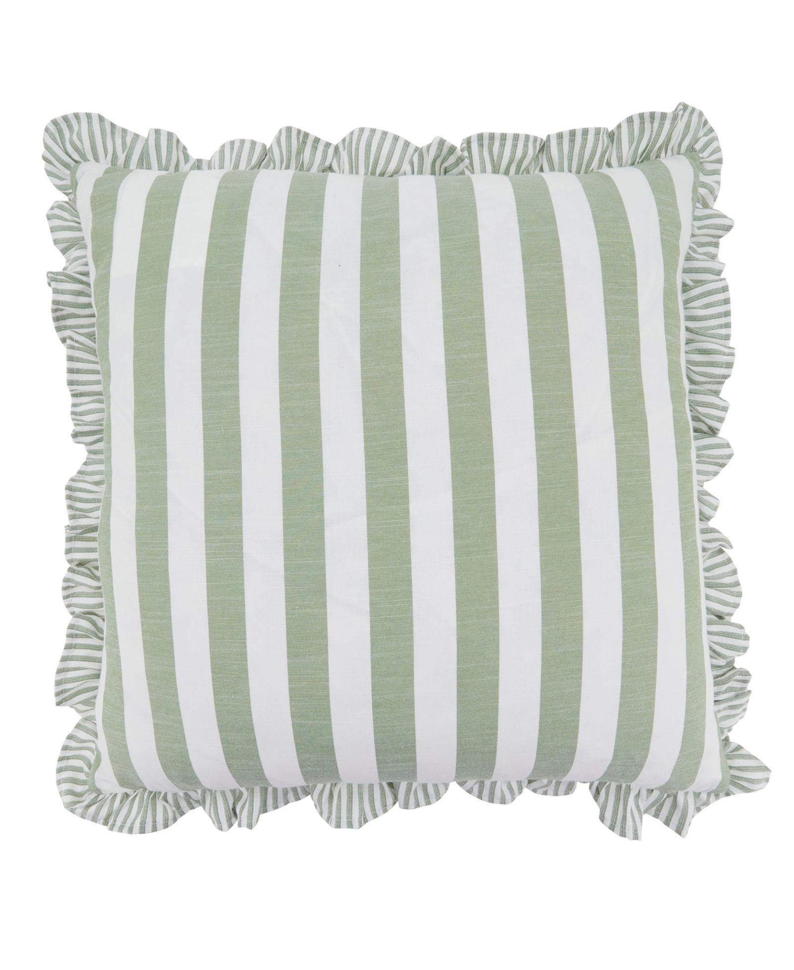 Декоративная подушка Saro Lifestyle Striped Ruffle Edge 18" x 18"