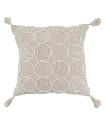 Декоративная подушка Saro Lifestyle Circle Stitch 18" x 18"