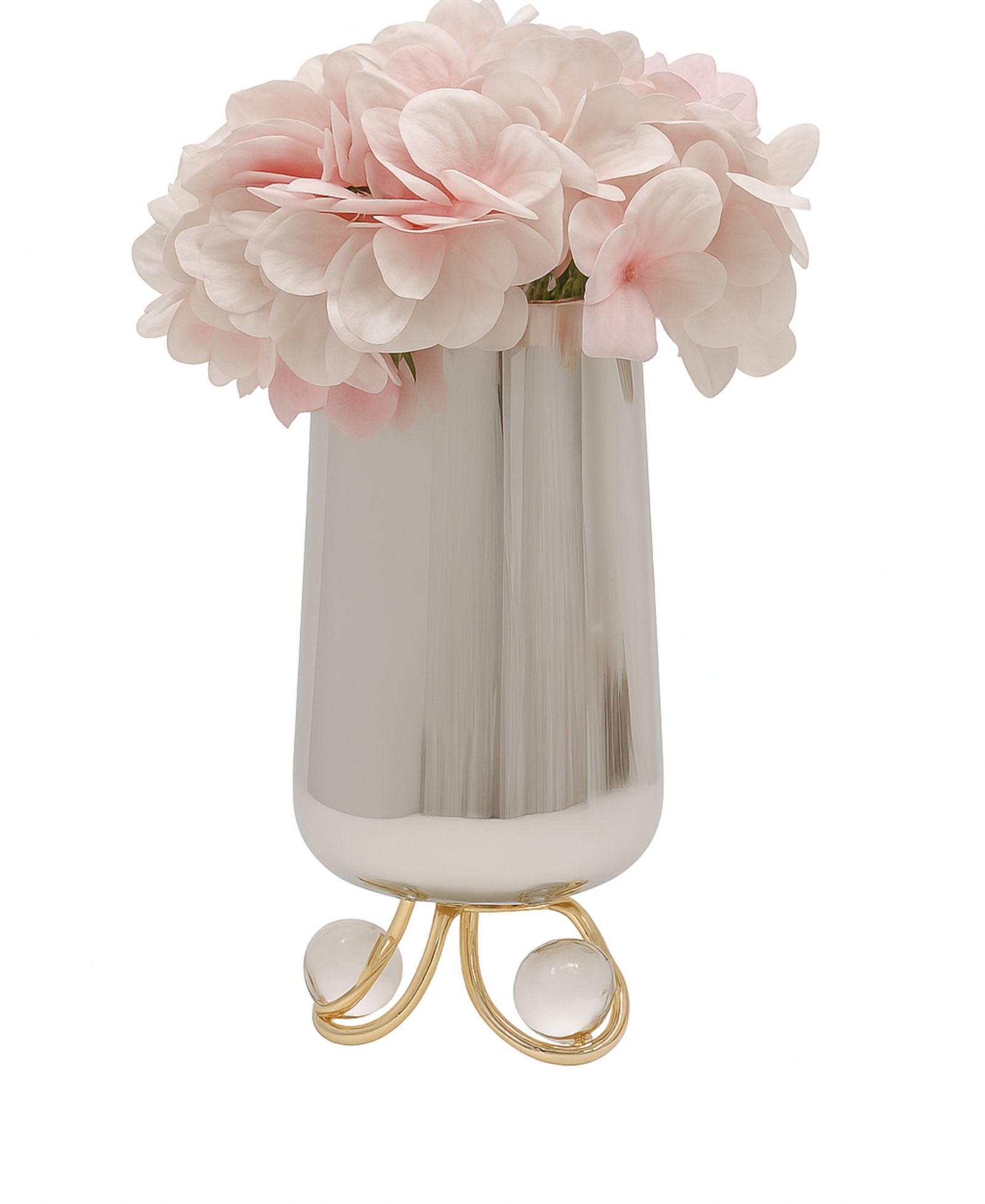 Classic Touch Vase with Clear Ball Base, 10.6"