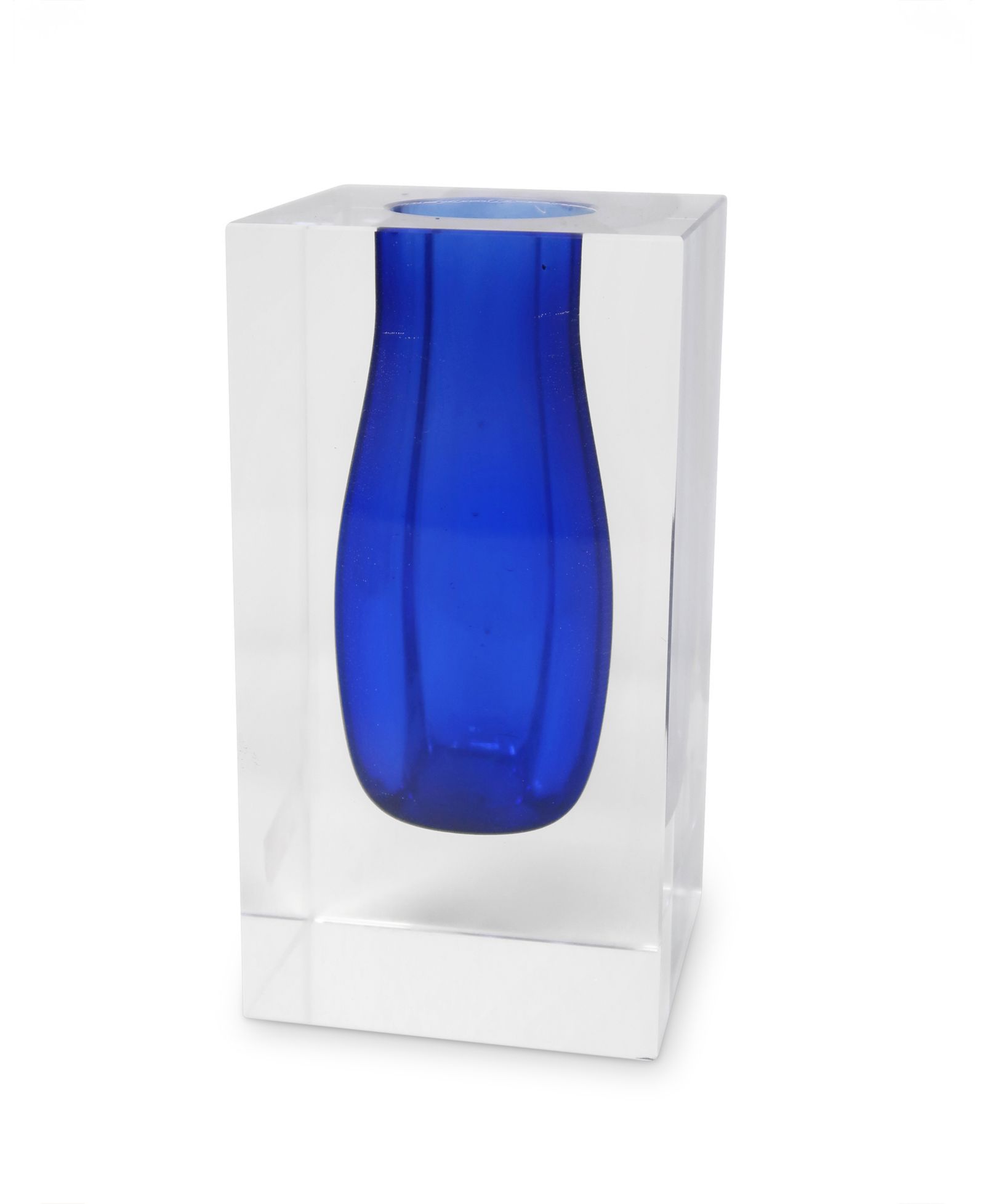 Classic Touch Double Wall Crystal Bud Vase, 3.25"