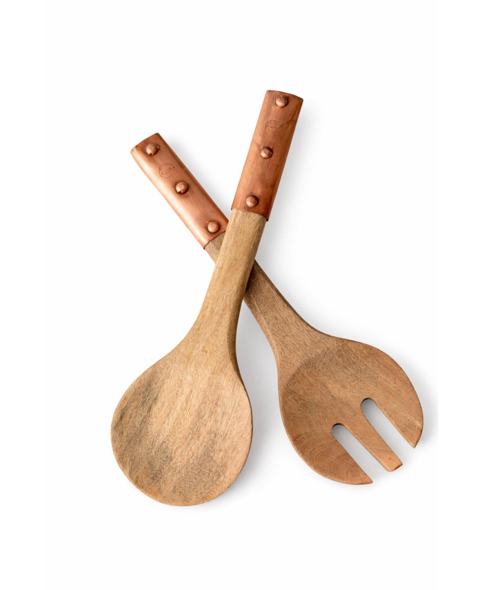 Coppermill Kitchen кухонные принадлежности из дерева в винтажном стиле с ручками, обтянутыми медной лентой