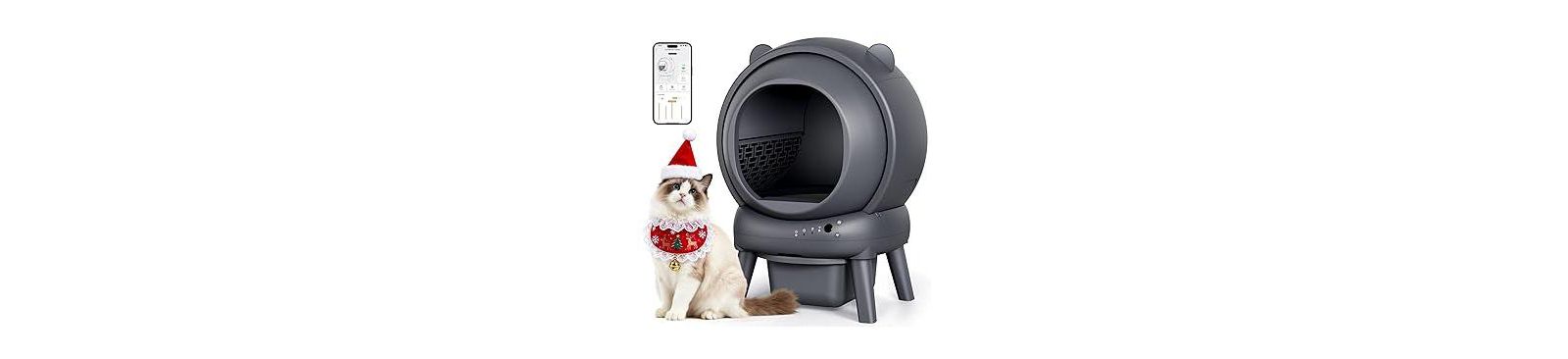 Cumrige Smart Self-Cleaning Cat Litter Box with Odor Control & Multi-Cat Friendly Design