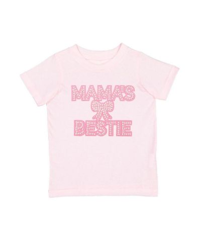 Sweet Wink Toddler Girls Mama's Bestie Pearl Patch Short Sleeve T-Shirt