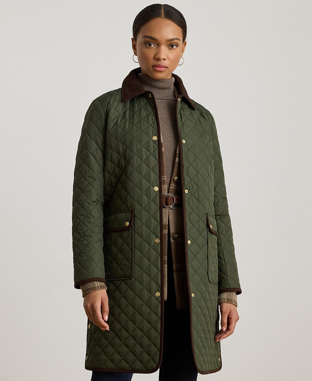 Lauren Ralph Lauren Women's Diamond-Quilted Coat, Created for Macy's
