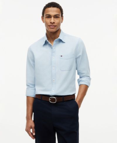 Tommy Hilfiger Мужская рубашка chambray regular-fit
