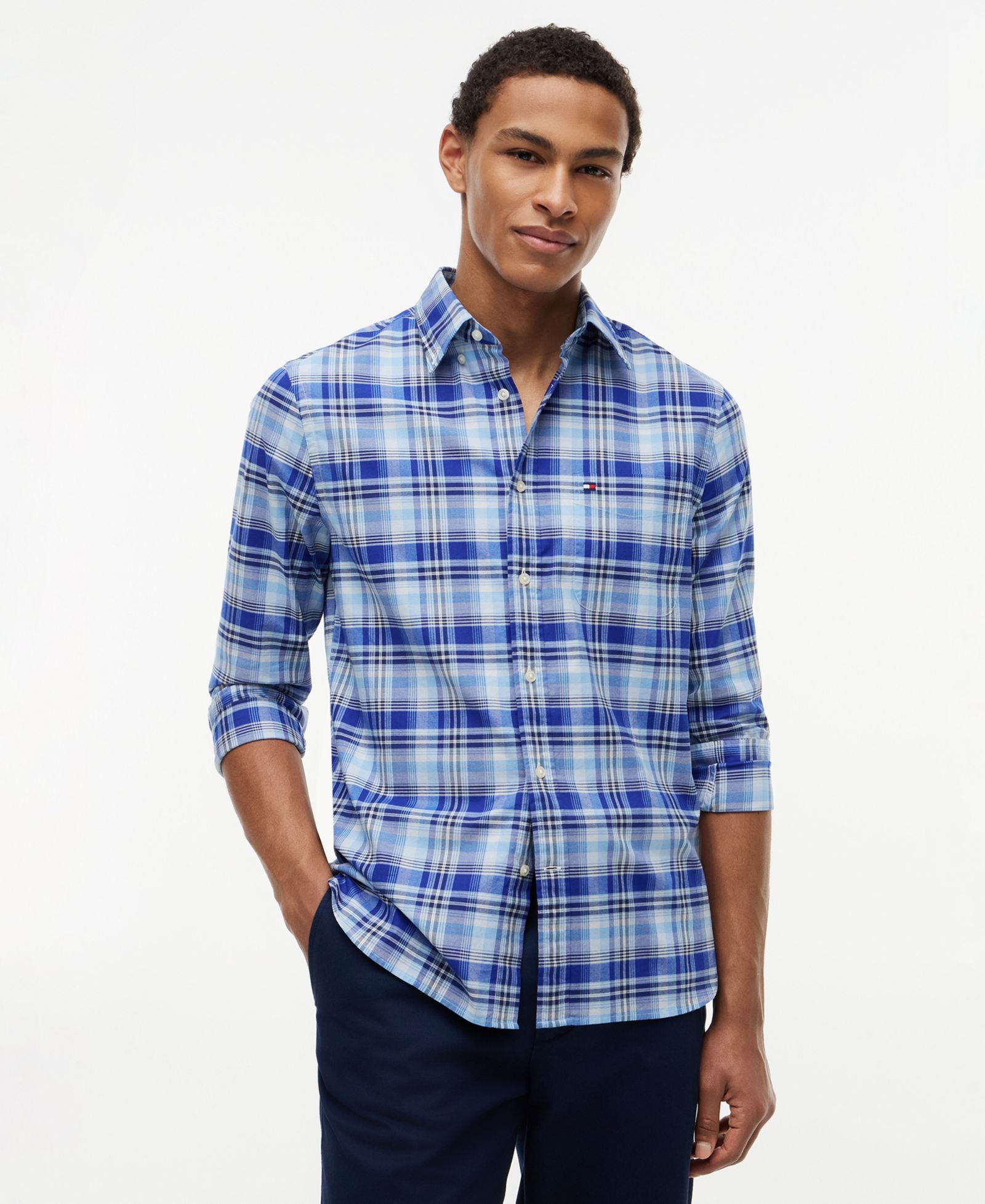 Tommy Hilfiger Мужская рубашка Oxford Multi-Check