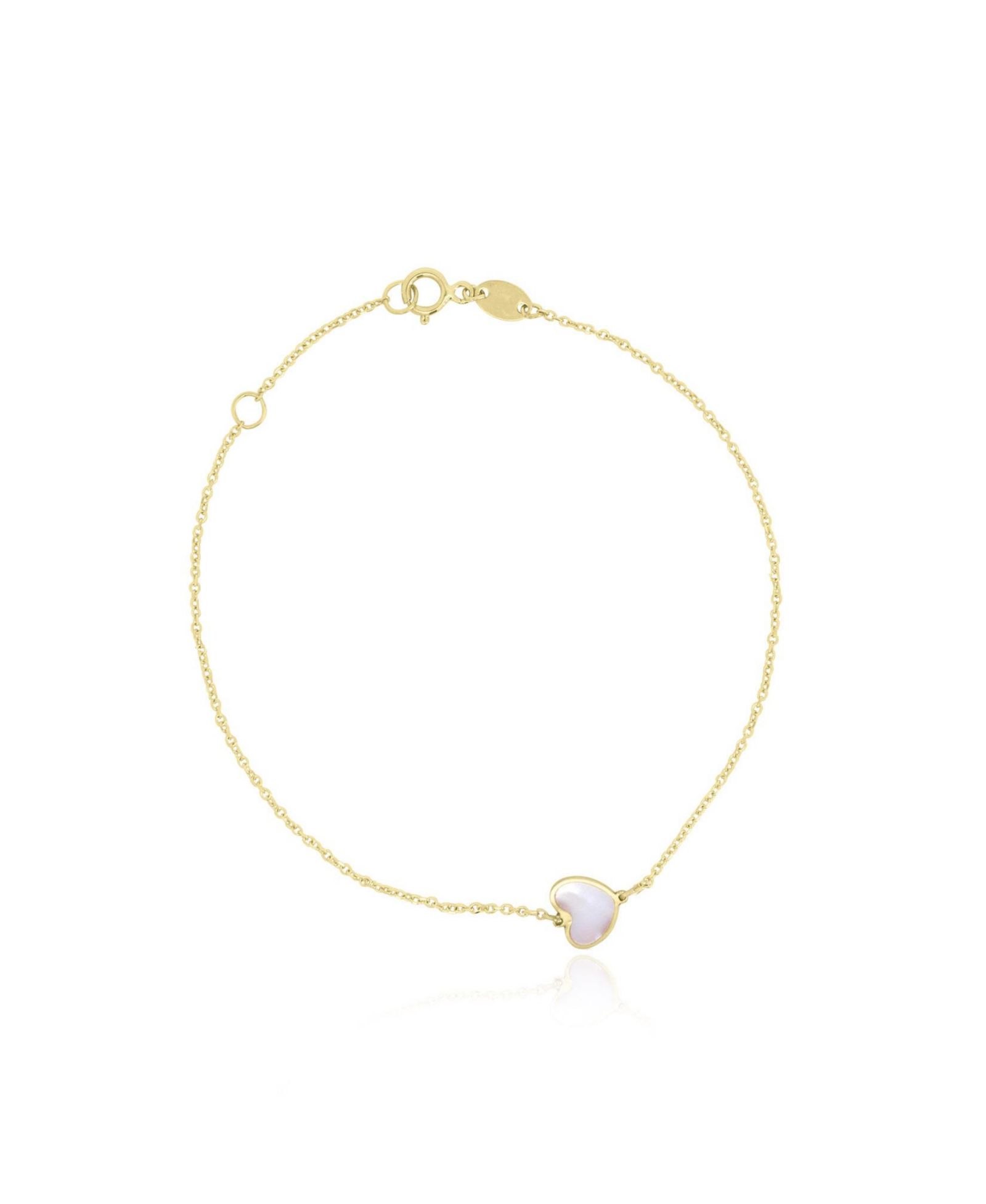 Браслет The Lovery Mini Mother of Pearl Single Heart 14K Gold