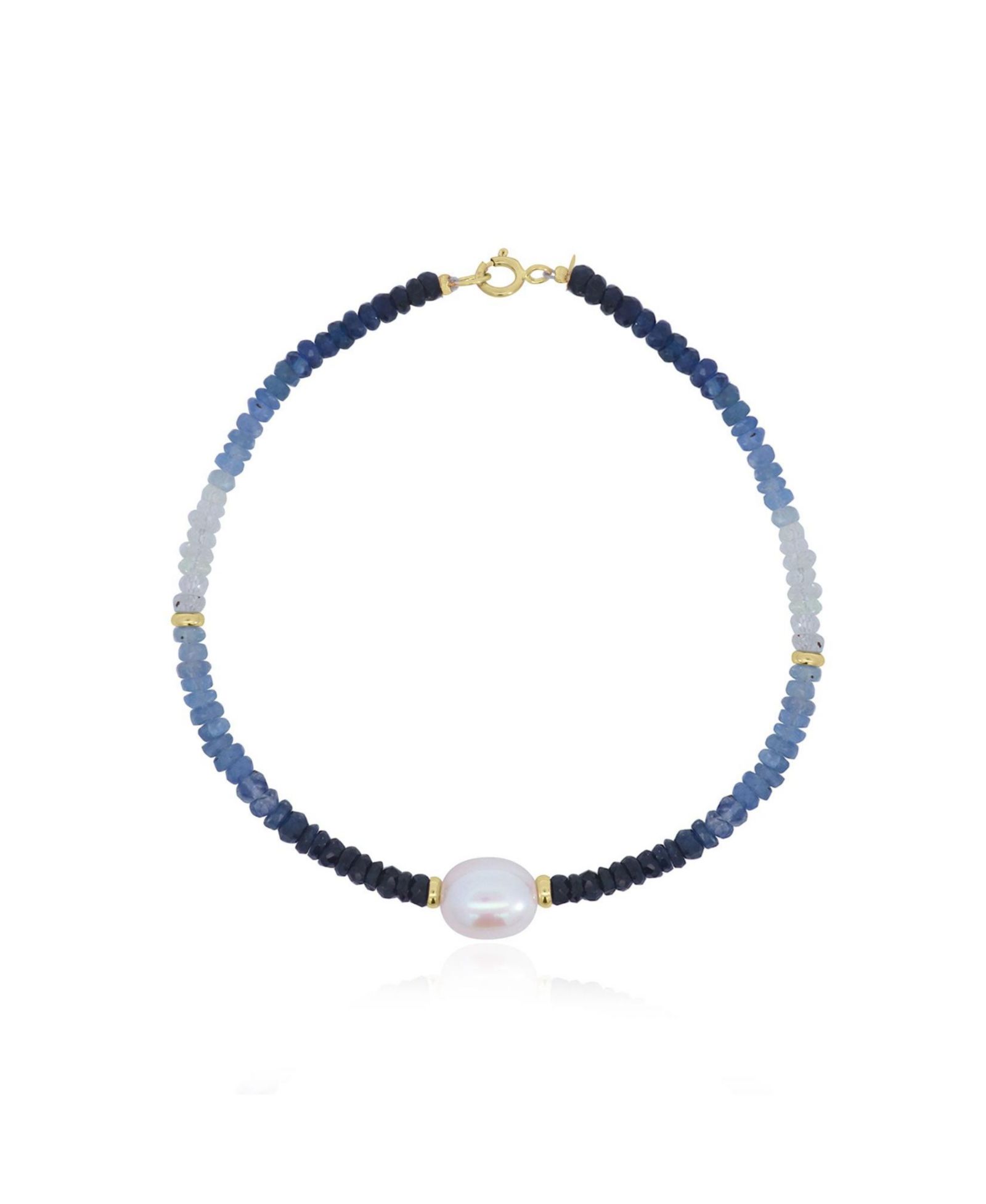 Браслет The Lovery Blue Ombre Bead Pearl 14K Gold