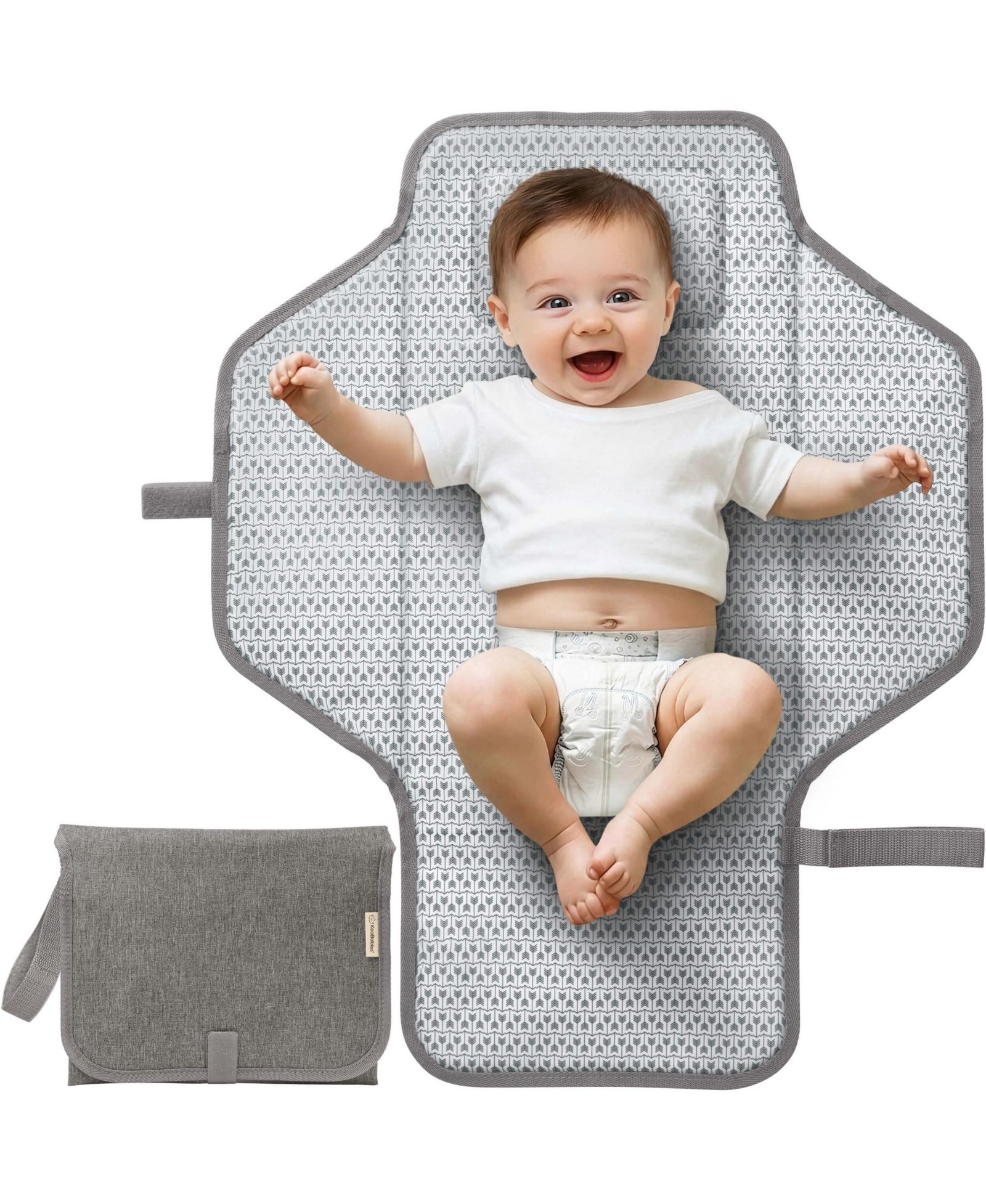 KeaBabies Flex Portable Changing Pad для малышей, дорожный, складной водонепроницаемый коврик для пеленания