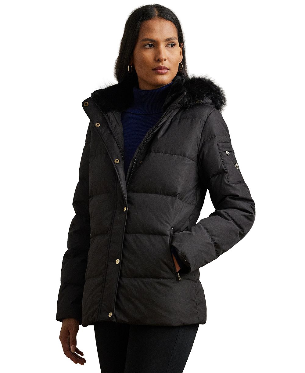 Lauren Ralph Lauren Women's Hooded Puffer Coat, Created for Macy's