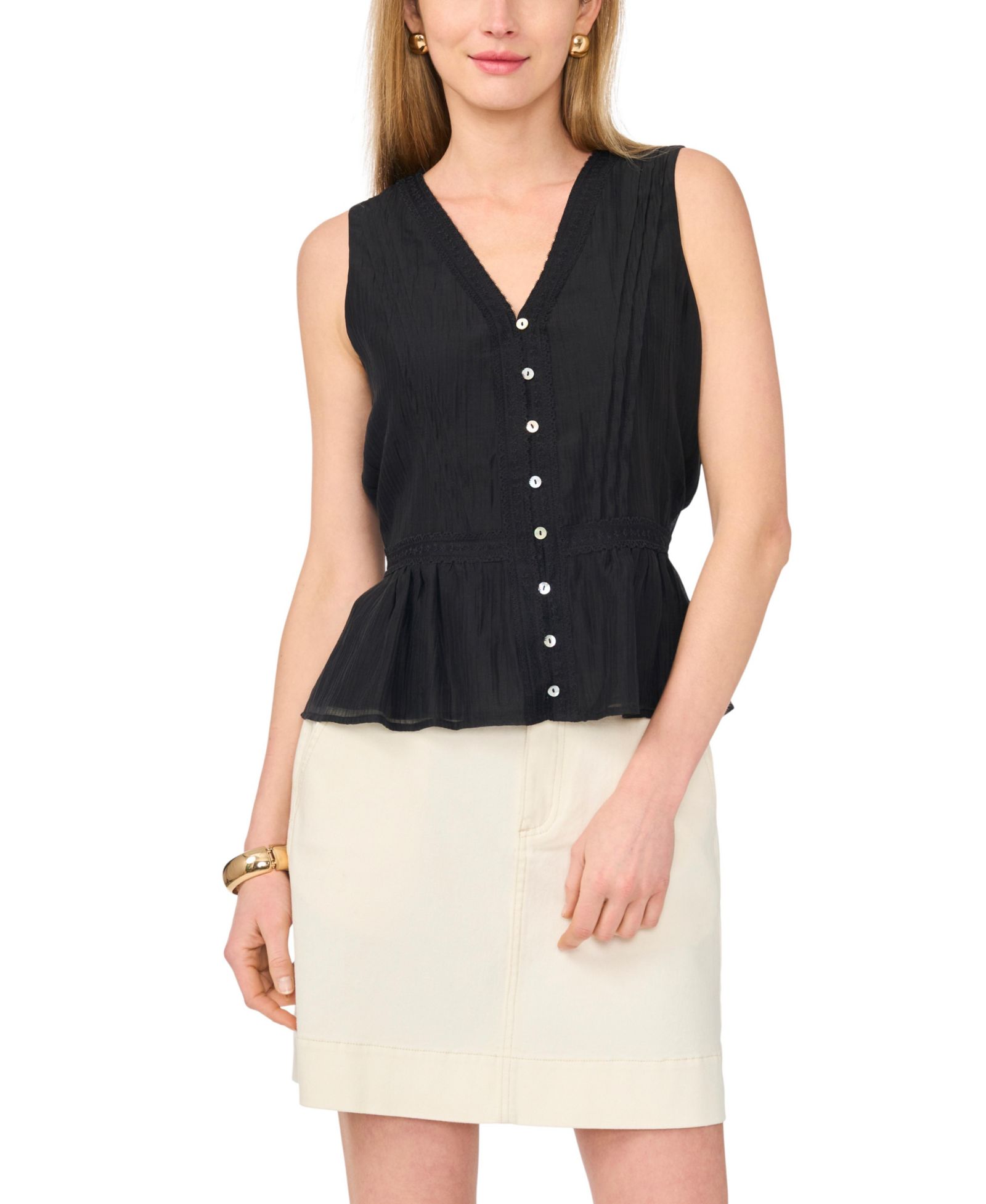 Женский топ Vince Camuto Sleeveless V-Neck