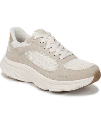Gardenia White Mesh/Faux Suede