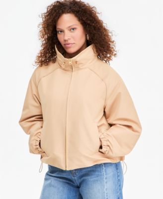 Женский жакет On 34th Funnel-neck Ruched-Sleeve Bubble Hem
