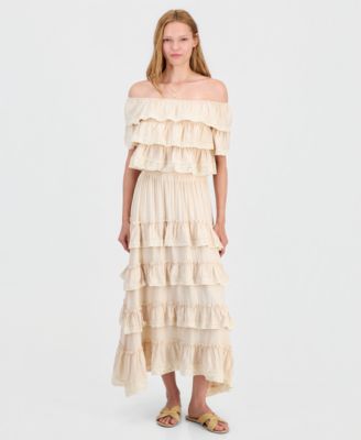 And Now This Женская юбка в складку Ruffled Tiered