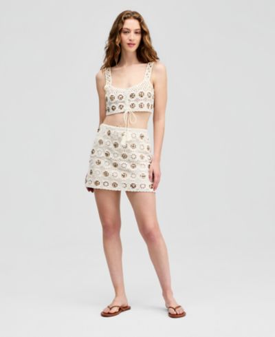 And Now This Женская мини-юбка And Now This Sequin Crochet