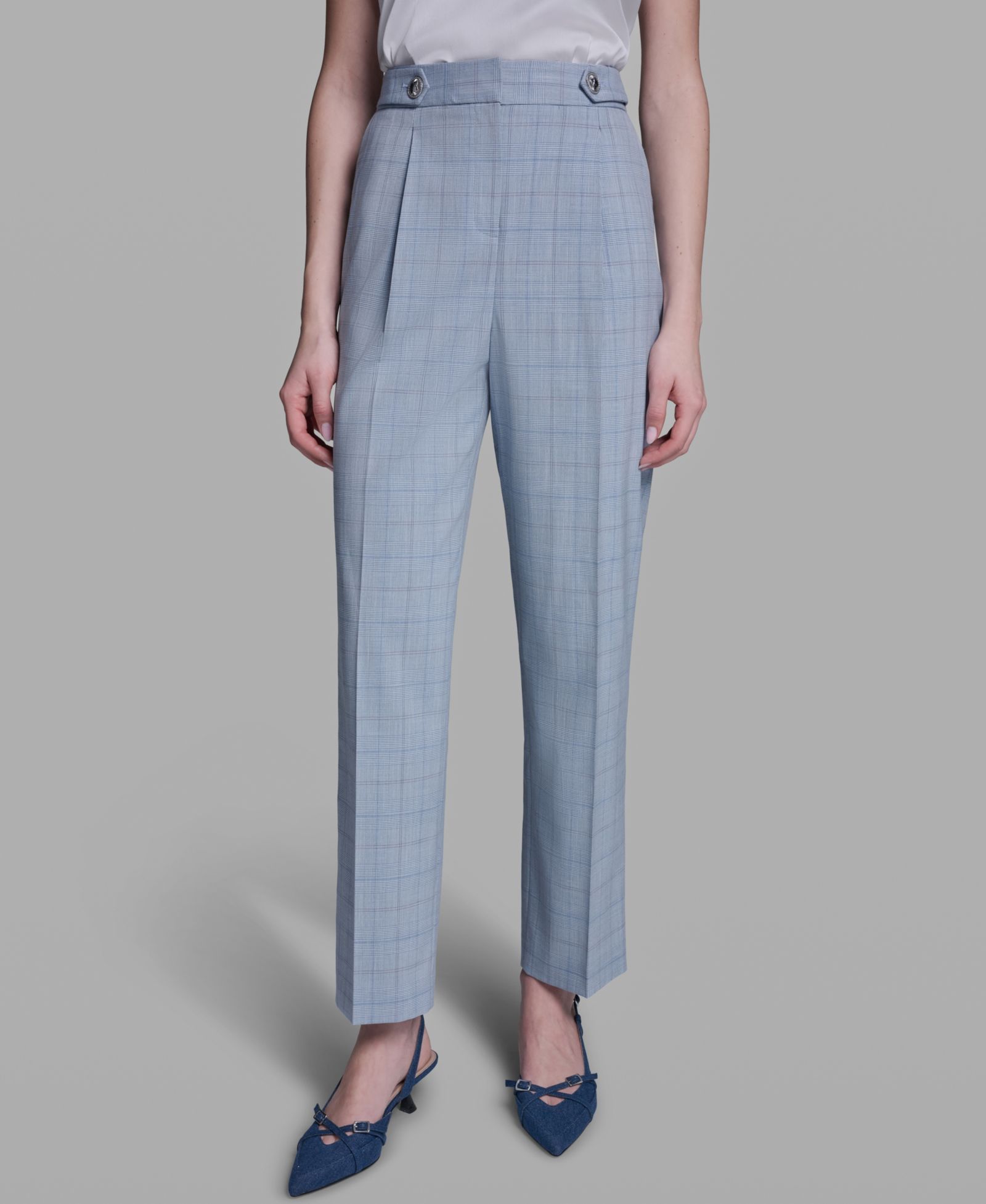 BCBG Women's High-Rise Wide-Leg Pants