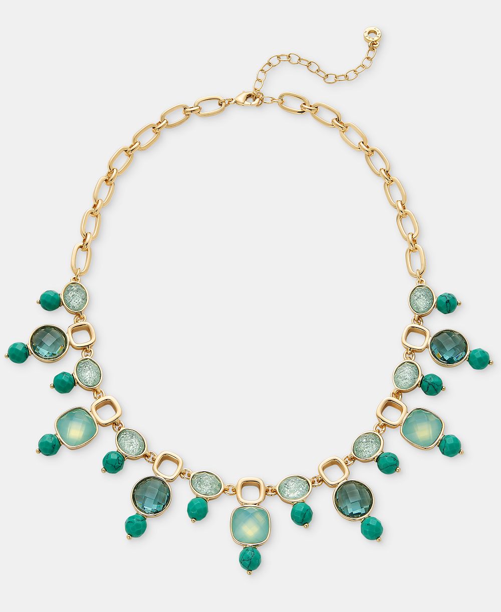 Ожерелье Anne Klein Stone Beaded Statement 16" + 3" extender