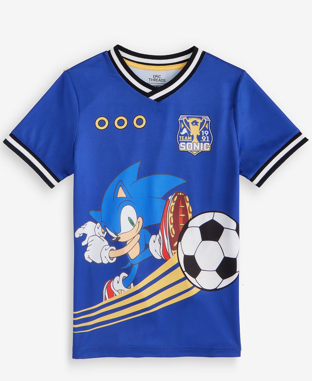 Epic Threads Детская футболка Sonic Soccer Kick с коротким рукавом XS-XL