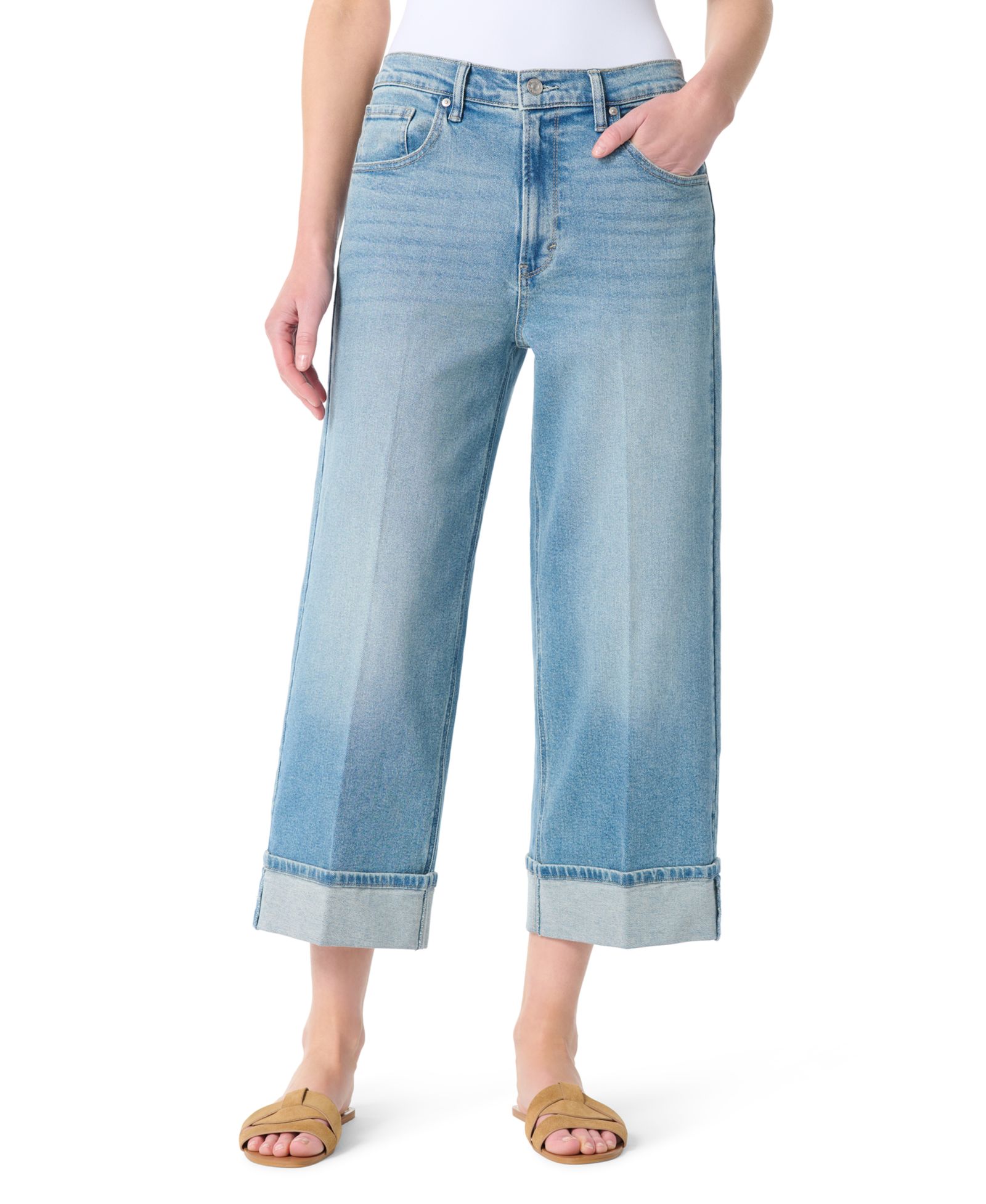 Gloria Vanderbilt Женский High-Rise Wide-Leg Cuffed Jeans