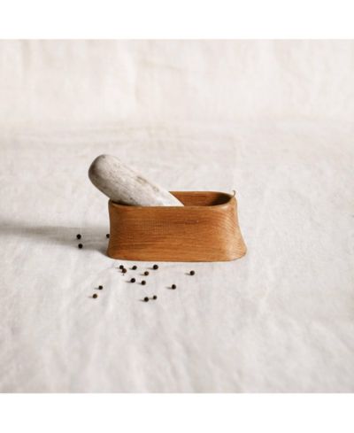 Ступка и пестик The Collective Belfort Oak Mortar and Marble