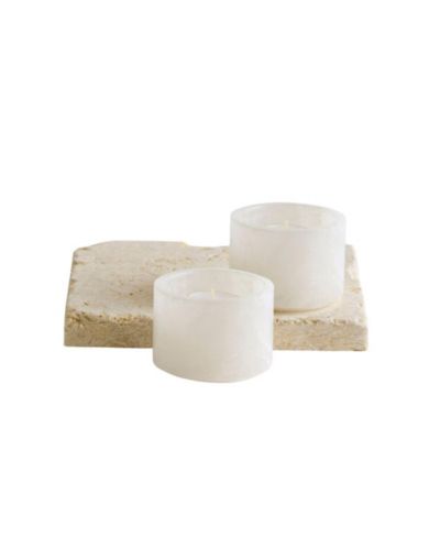 The Collective, Santo Alabaster Footed Bowls - Set of 2