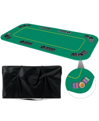 Hongge 8-Player Foldable Poker Table Top, Ages 18+
