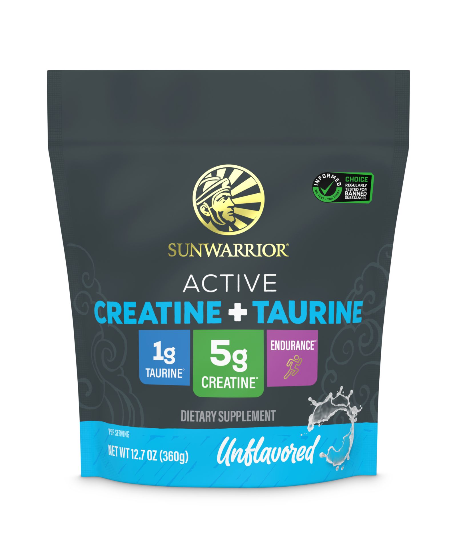 Добавка Sunwarrior Creatine Monohydrate Powder Taurine, 5g Creatine Monohydrate 1g Taurine per Serving