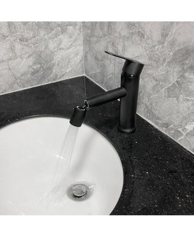BUSDAYS Bathroom sink faucet, single hole bathroom faucet modern single handle vanity basin faucet