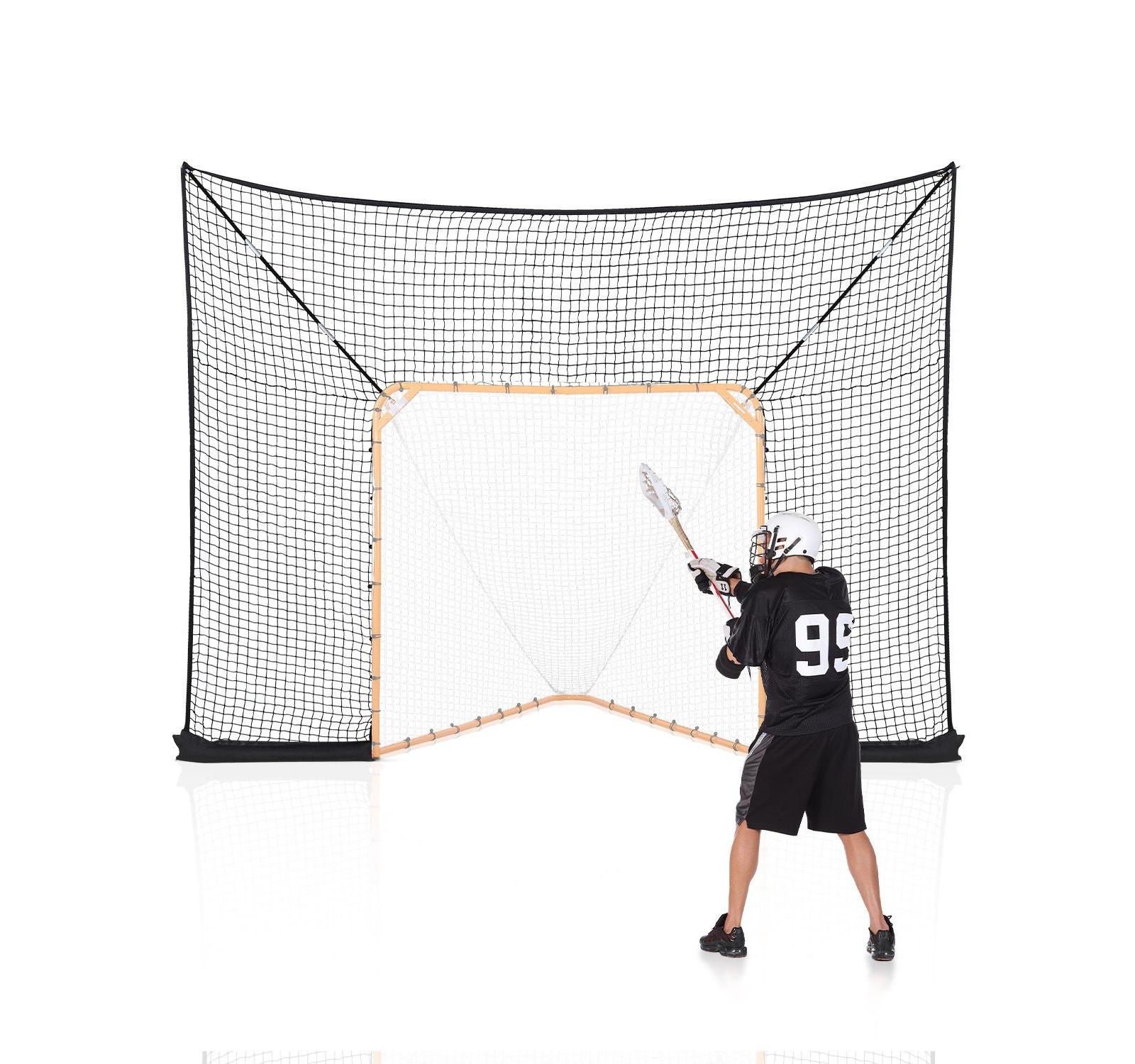 Сетка Mecale 12 x 9 Ft Lacrosse Goal Backstop Net
