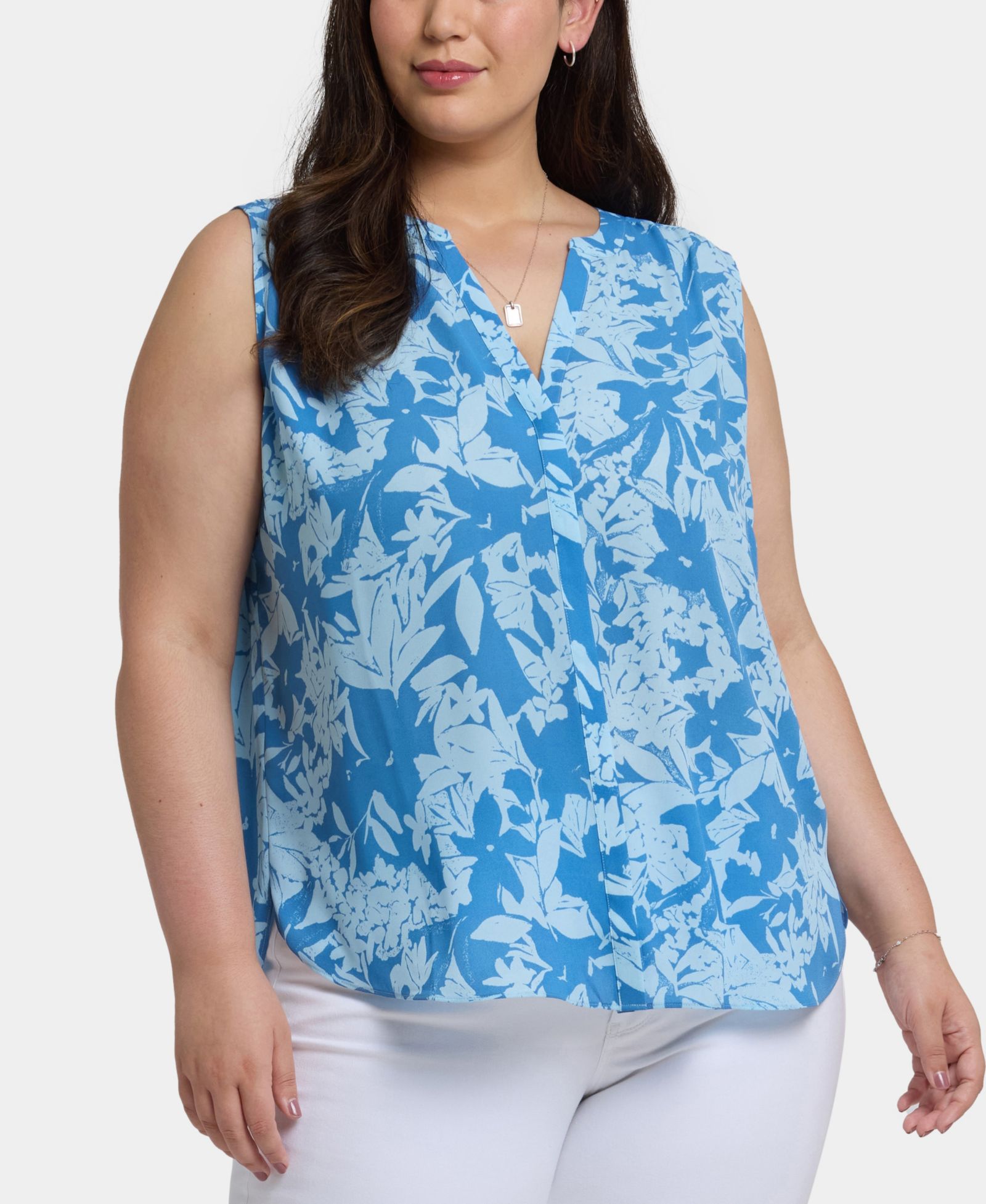 Топ NYDJ Plus Size Sleeveless Pintuck