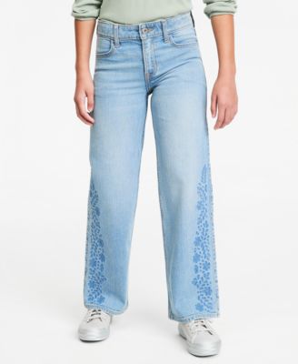 Детские джинсы abercrombie kids Embroidered High-Rise 5-18