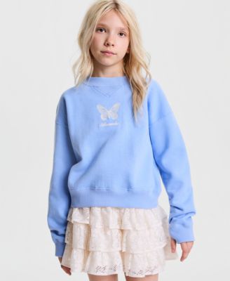 abercrombie kids Girls' 5-16 Butterfly Crewneck Sweatshirt
