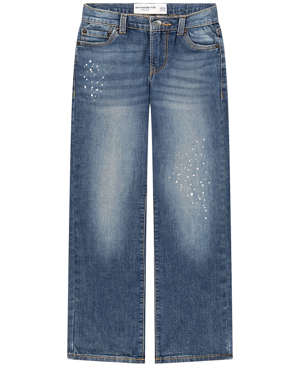 abercrombie kids Boys' 5-18 Oil Splatter Straight Leg Jeans